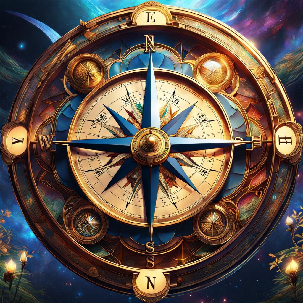 Anime Style Ancient Compass: Manga Key Visual