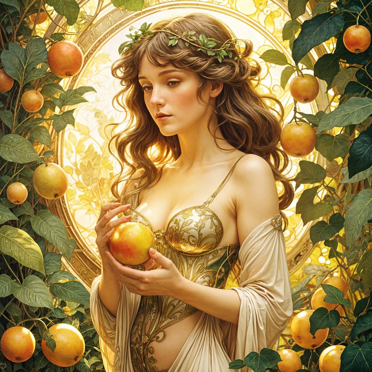 Eve in Eden: Art Nouveau Concept Art