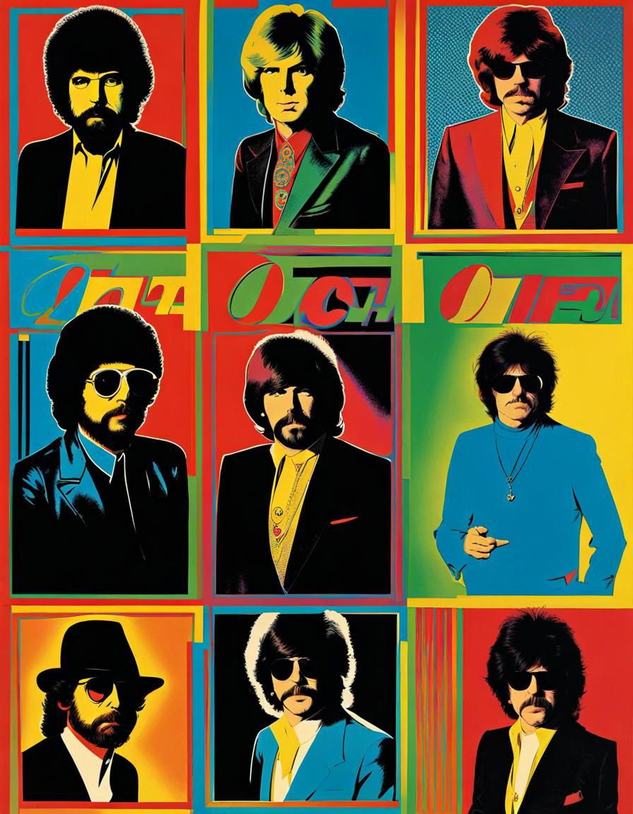 Electric Light Orchestra in Warhol Pop Art Style