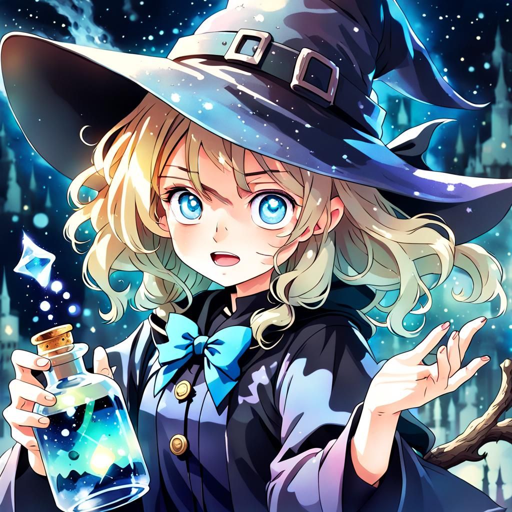 Agitated Witch with Broken Potion: Anime Key Visual