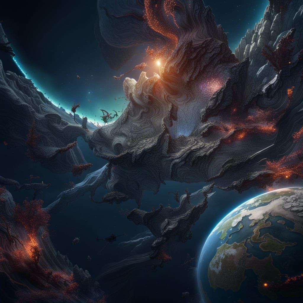 Earth from Space: Detailed Matte Painting