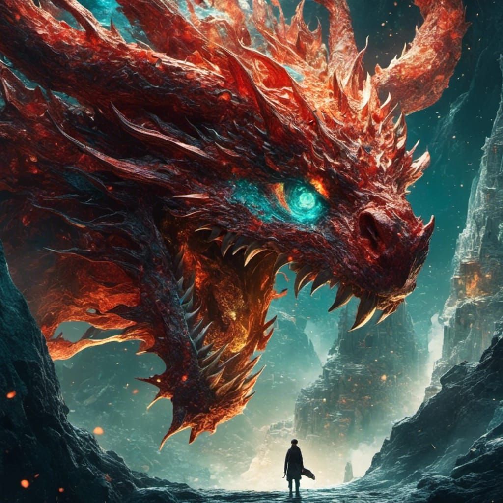 Nightmarish Dragon in a Horror Doomsday Scenario