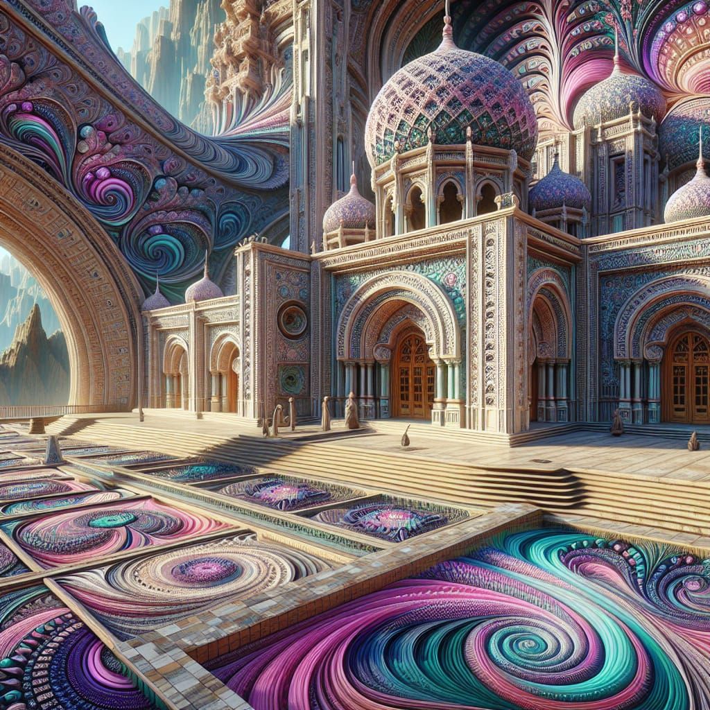 Limestone Architecture with Fractal Bijouterie