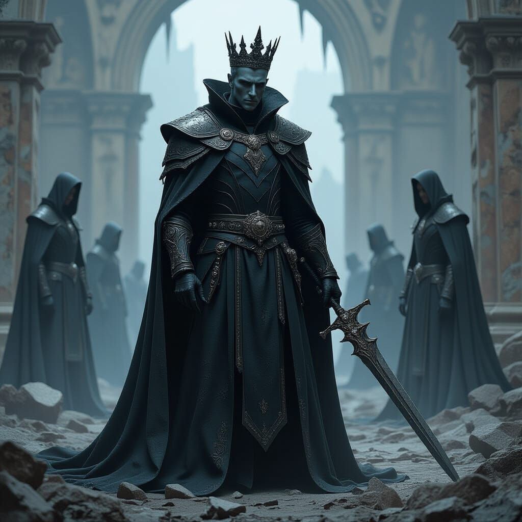 The Displacer King in Distorted Time and Space