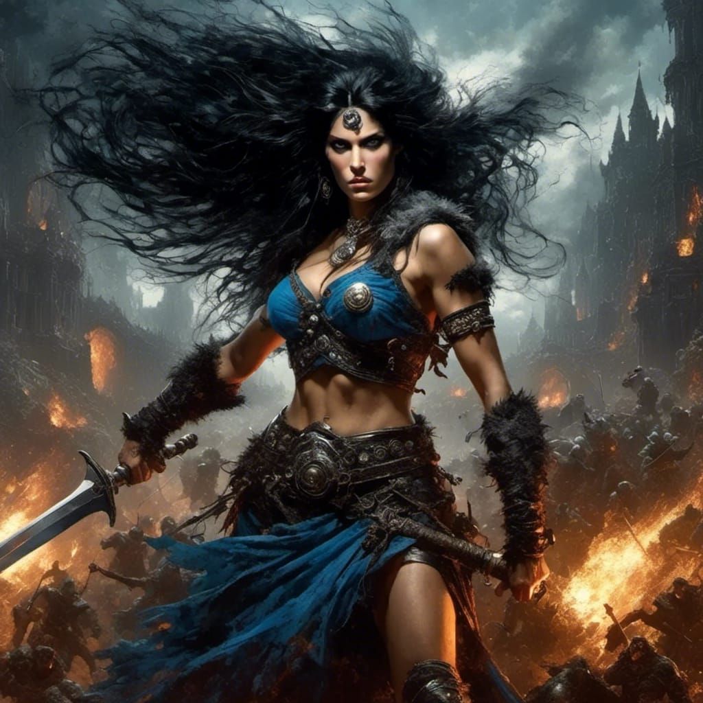 Dark Fantasy Barbarian Attack