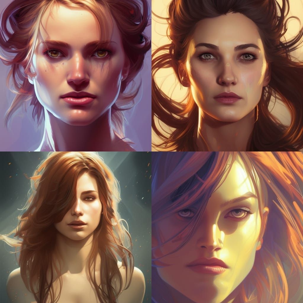 Marvel Girl Portrait in Art Nouveau Comic Style