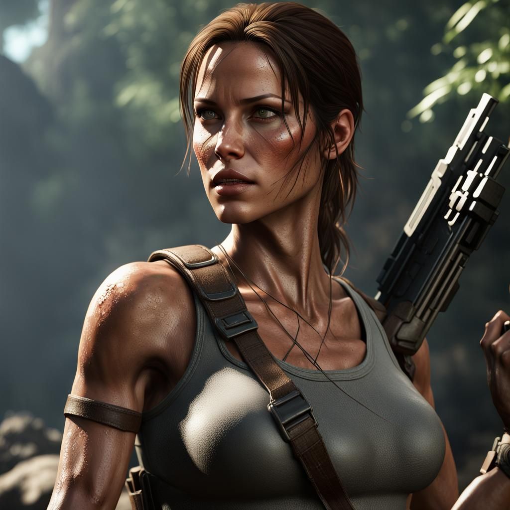 Lara Croft in Tomb Raider: Photorealistic 4K Art