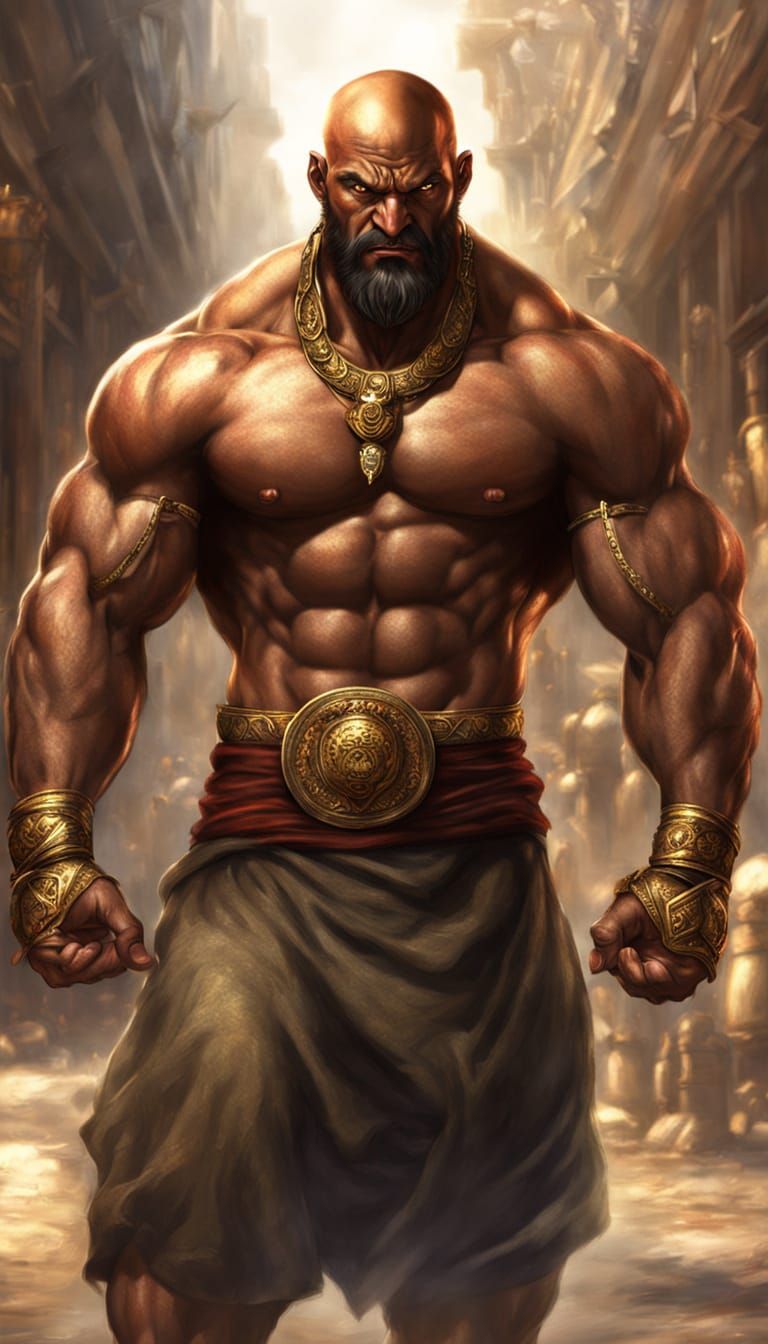 Sensual Persian Djinn with Muscular Physique