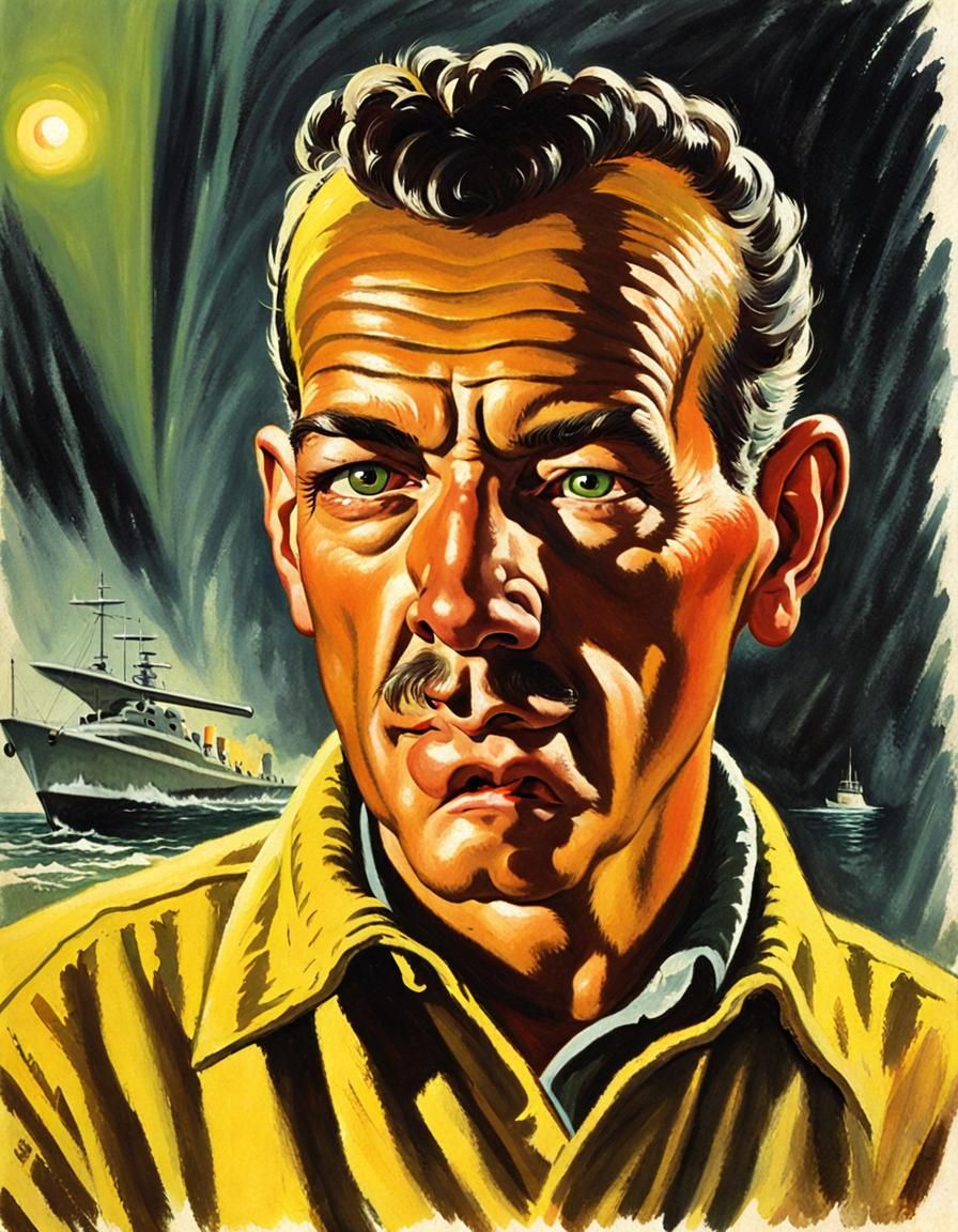 Waist-Up Portrait Art in Emshwiller Style