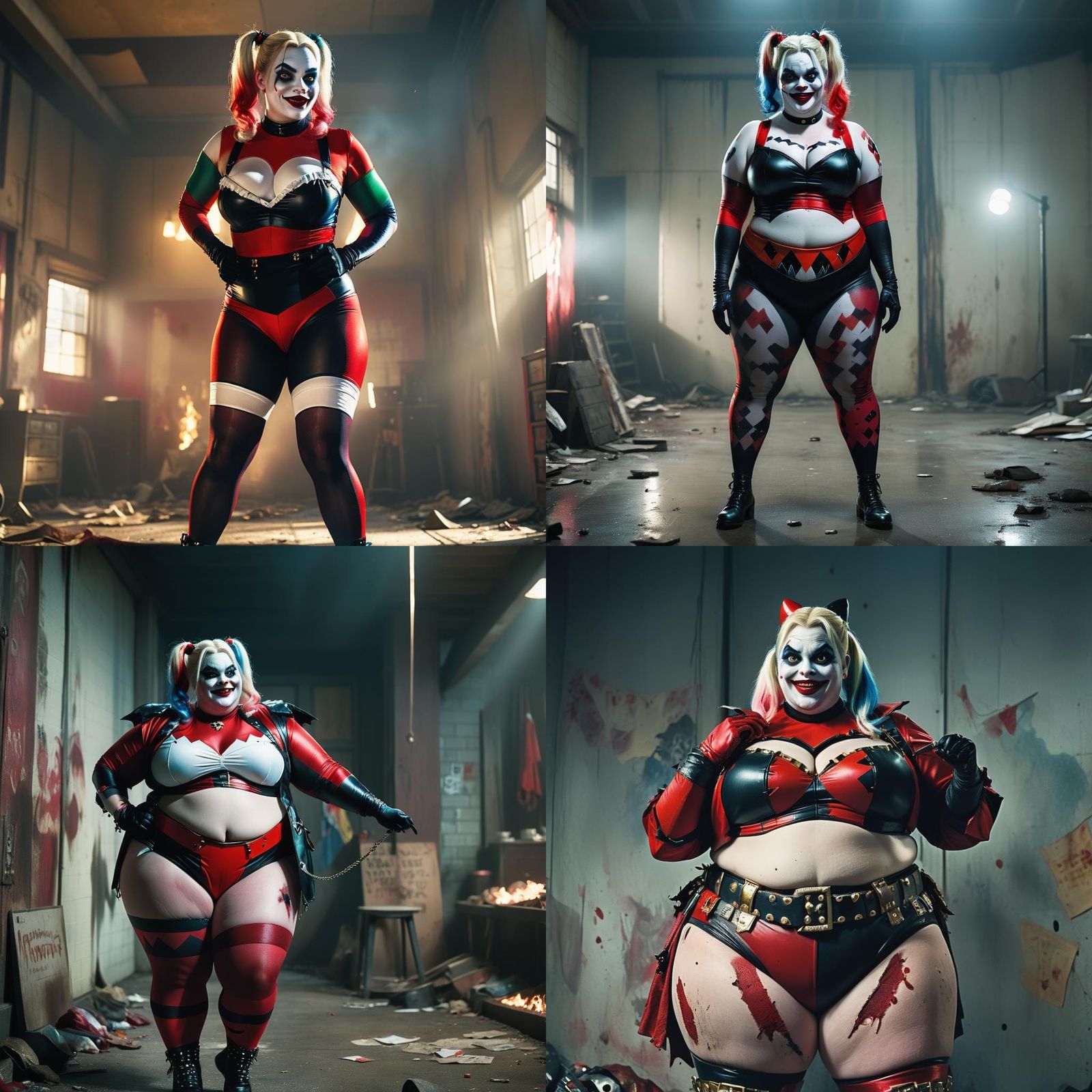 Overweight Harley Quinn Adjusts Jester Costume: Cinematic St...