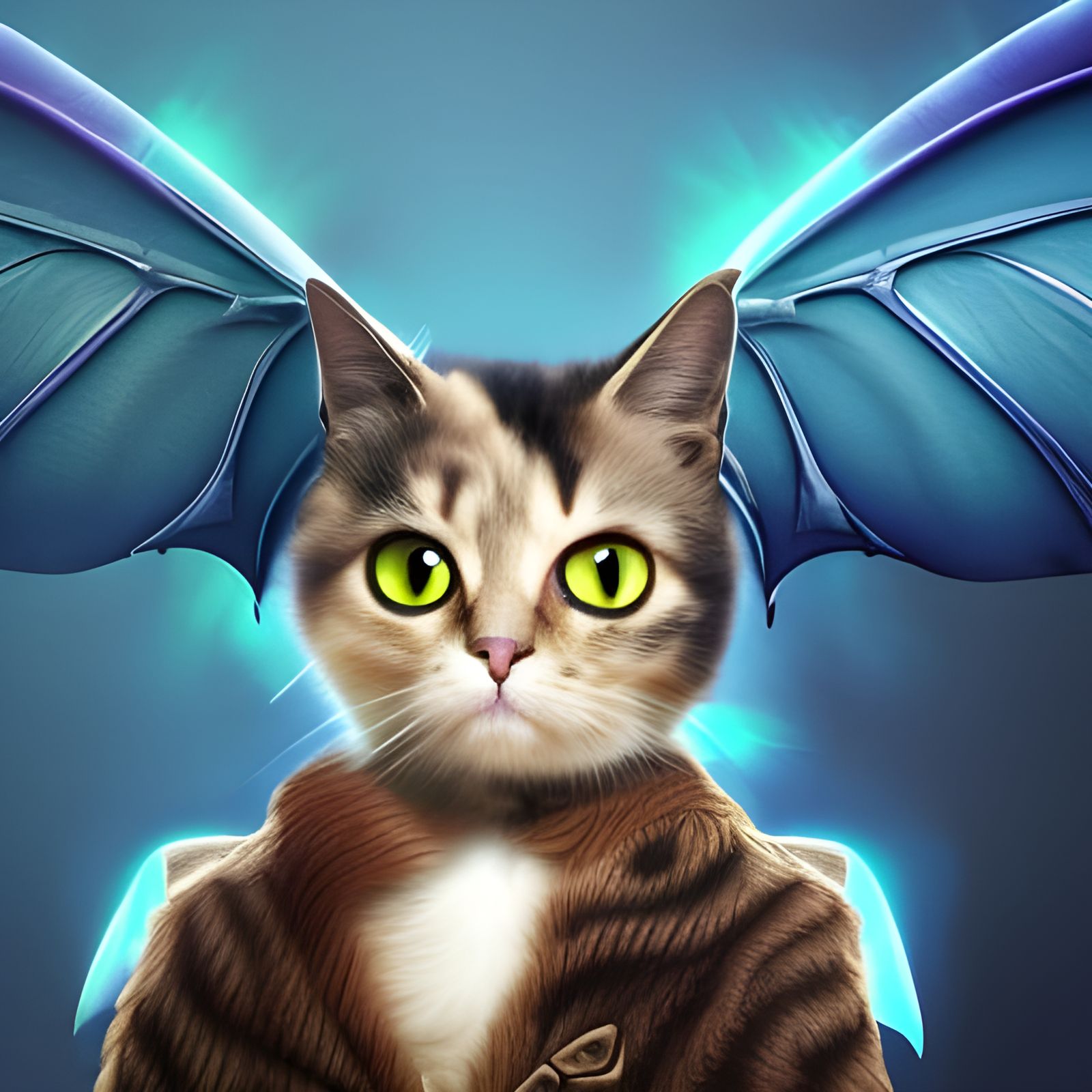 Magical Cat-Dragon Portrait in 4K Resolution