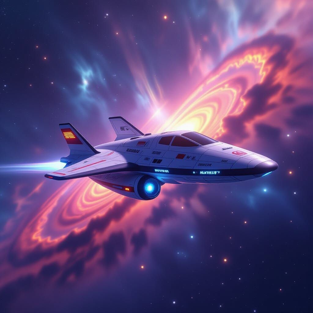 Star Trek Shuttle Galileo Soars Through Nebula in 3D Game St...
