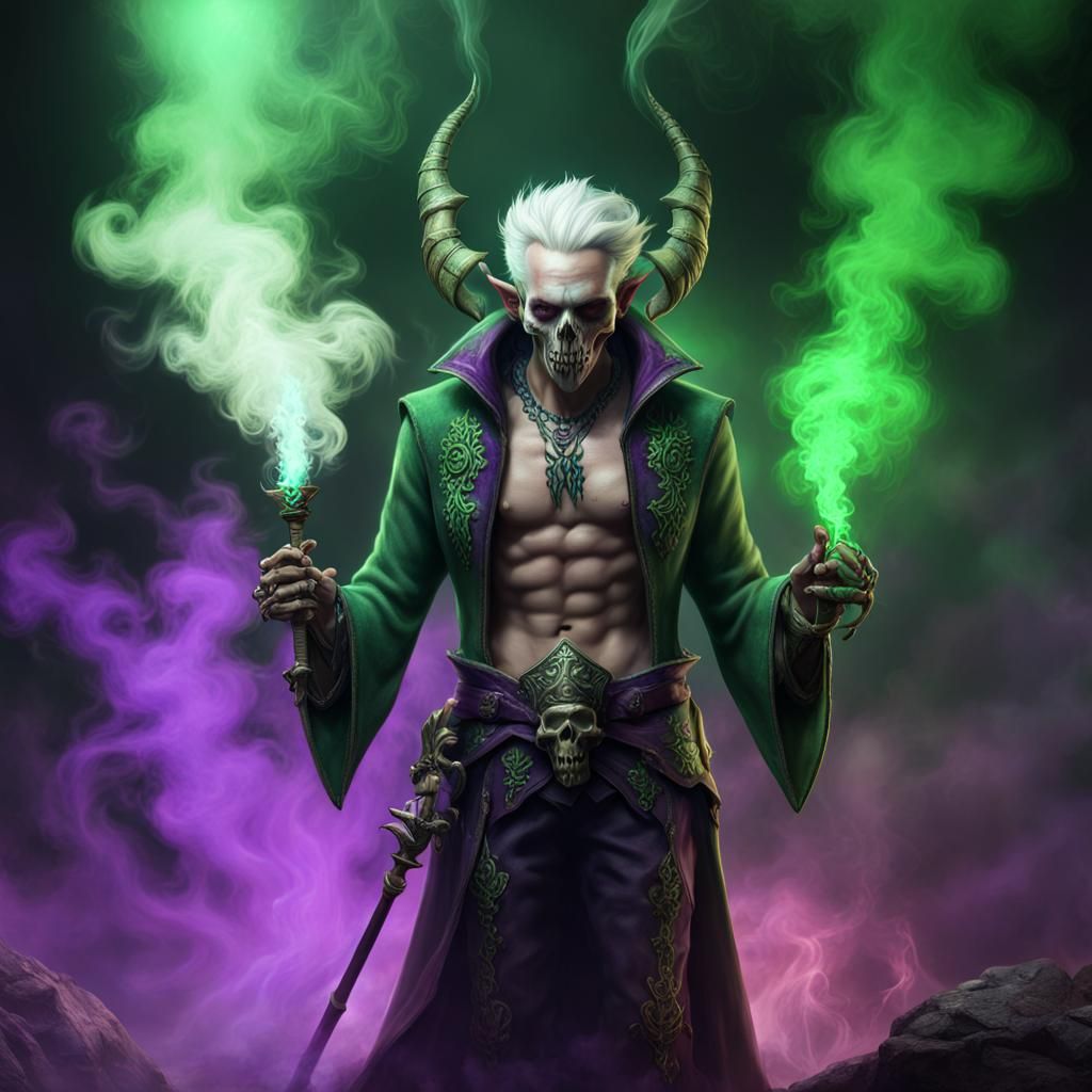 Toxic Smoke Demon Kiss: Fantasy Concept Art