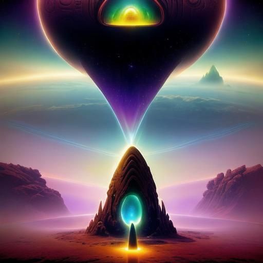 Psytrance Alien Portrait for Discord Profile Picture