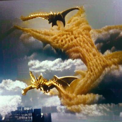 Majestic Three-Headed Golden Dragon