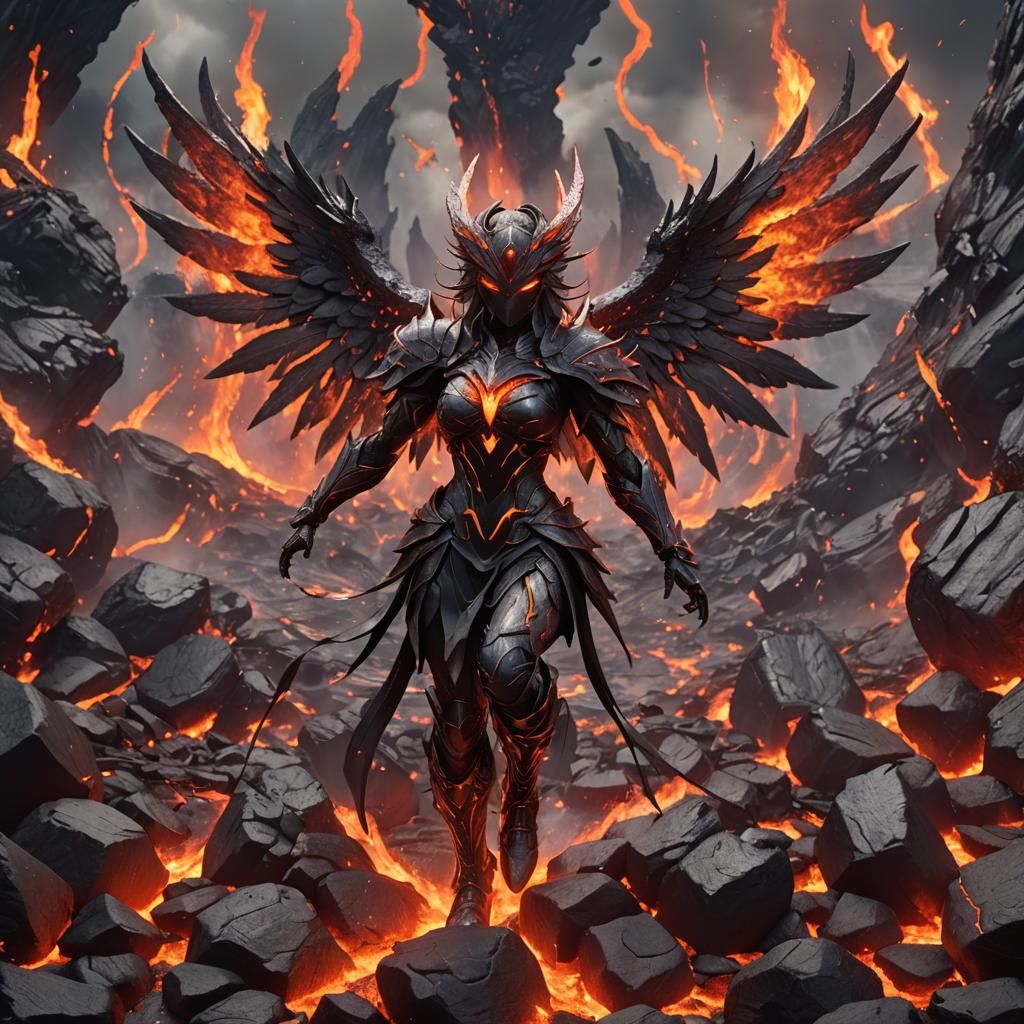Beautiful lava angel