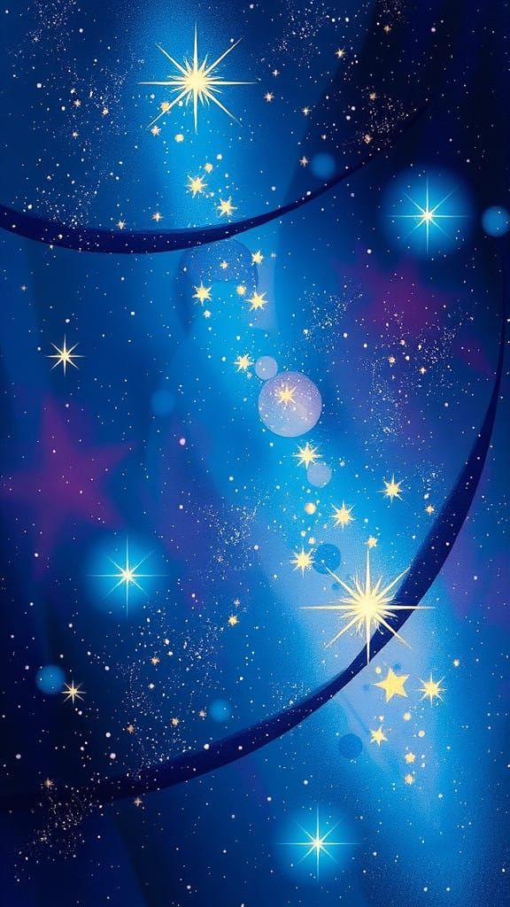 Celestial Angel Eyes Gaze Down from Sapphire Hues