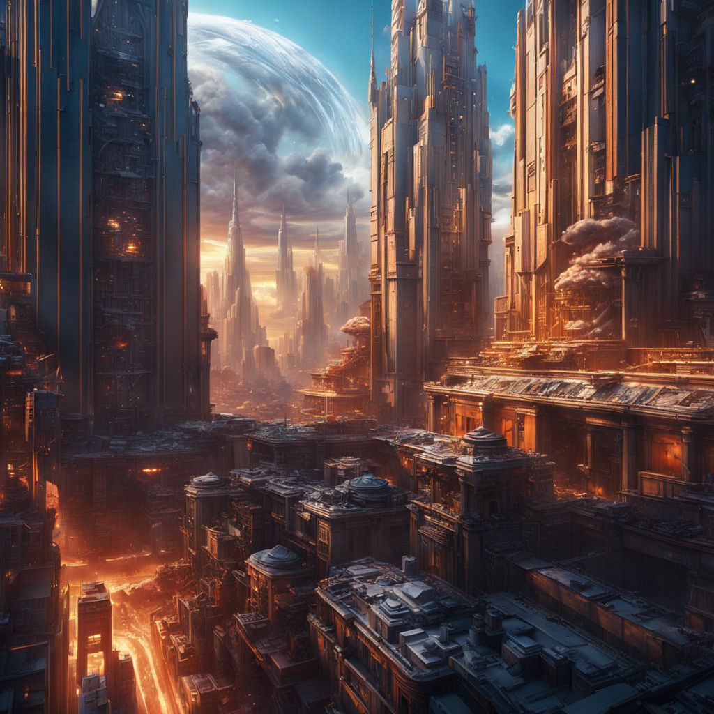 Ethereal Metropolis at Dawn