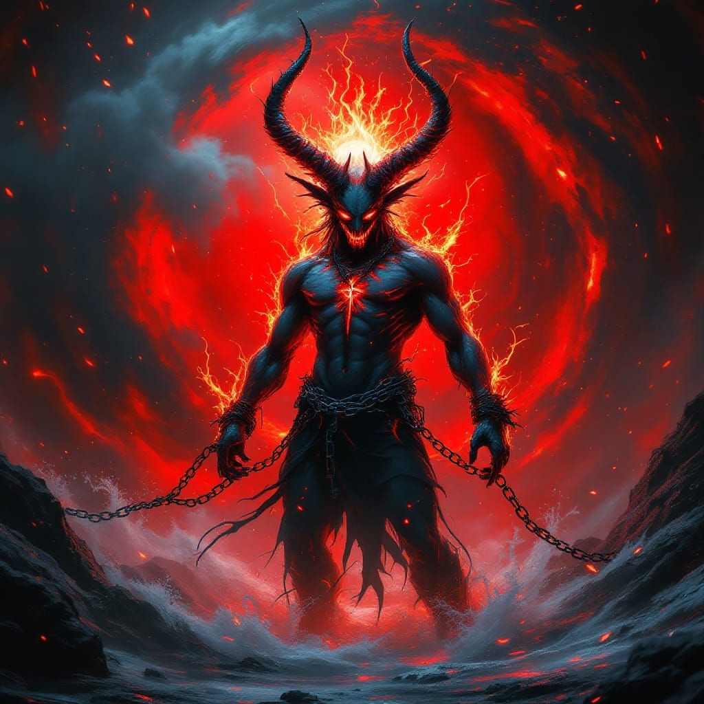 Japanese God Hybrid Shattered by Neon Inferno in Berserk Dim...