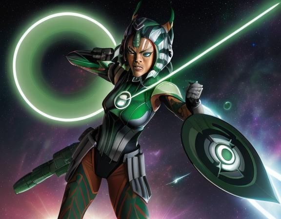 Ahsoka Tano as Green Lantern in Space