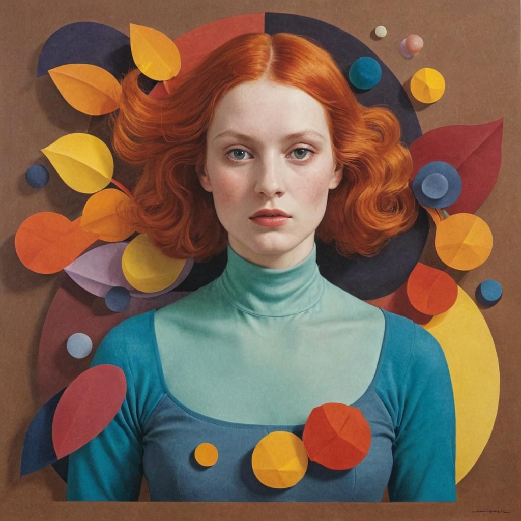 Mystical Figure in Layered Elegance