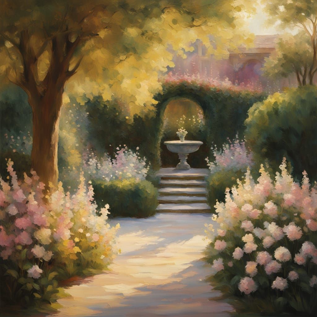 Impressionist Garden Serenity