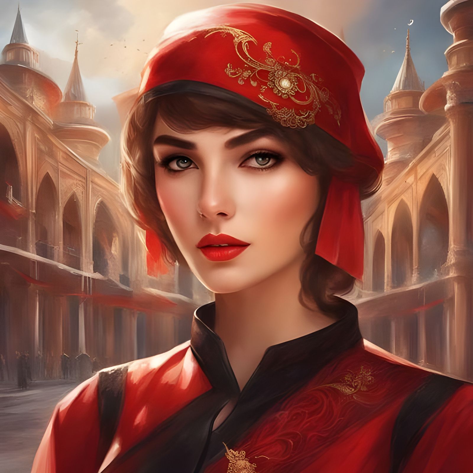 Striking Portrait of Turkish Girl in Istanbul