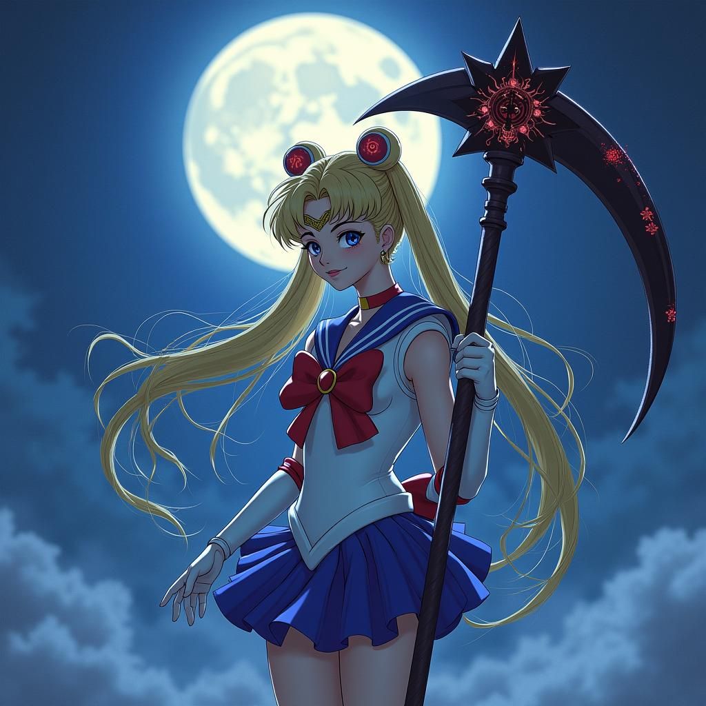 Sailor Moon as Grim Reaper, Manga Art
