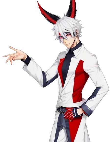 Anime Character with Vitiligo and Scar