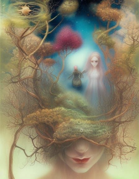 Fate Hybrid Woman in Mycelium Network