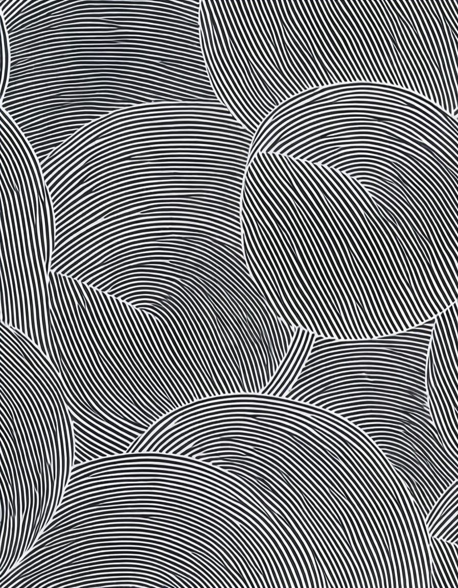 Elegant Line Art Ink Drawing