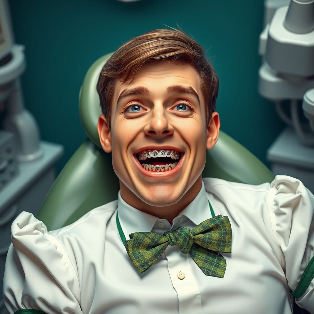 Man with Braces in Fantasy Realism Style