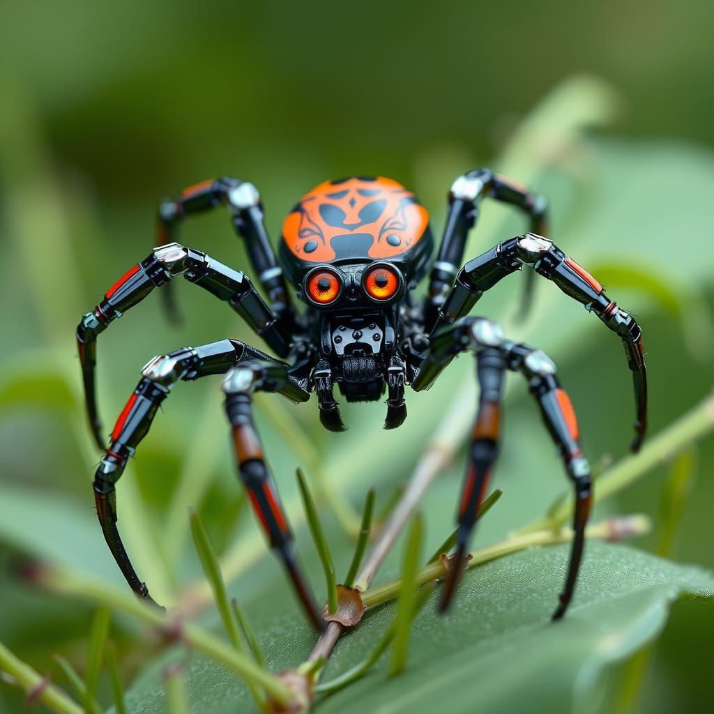 Robotic Arachnid Marvels with Mechanical Legs