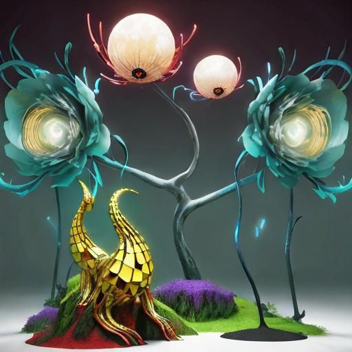 Abstract CGI Art in Vivid Colors