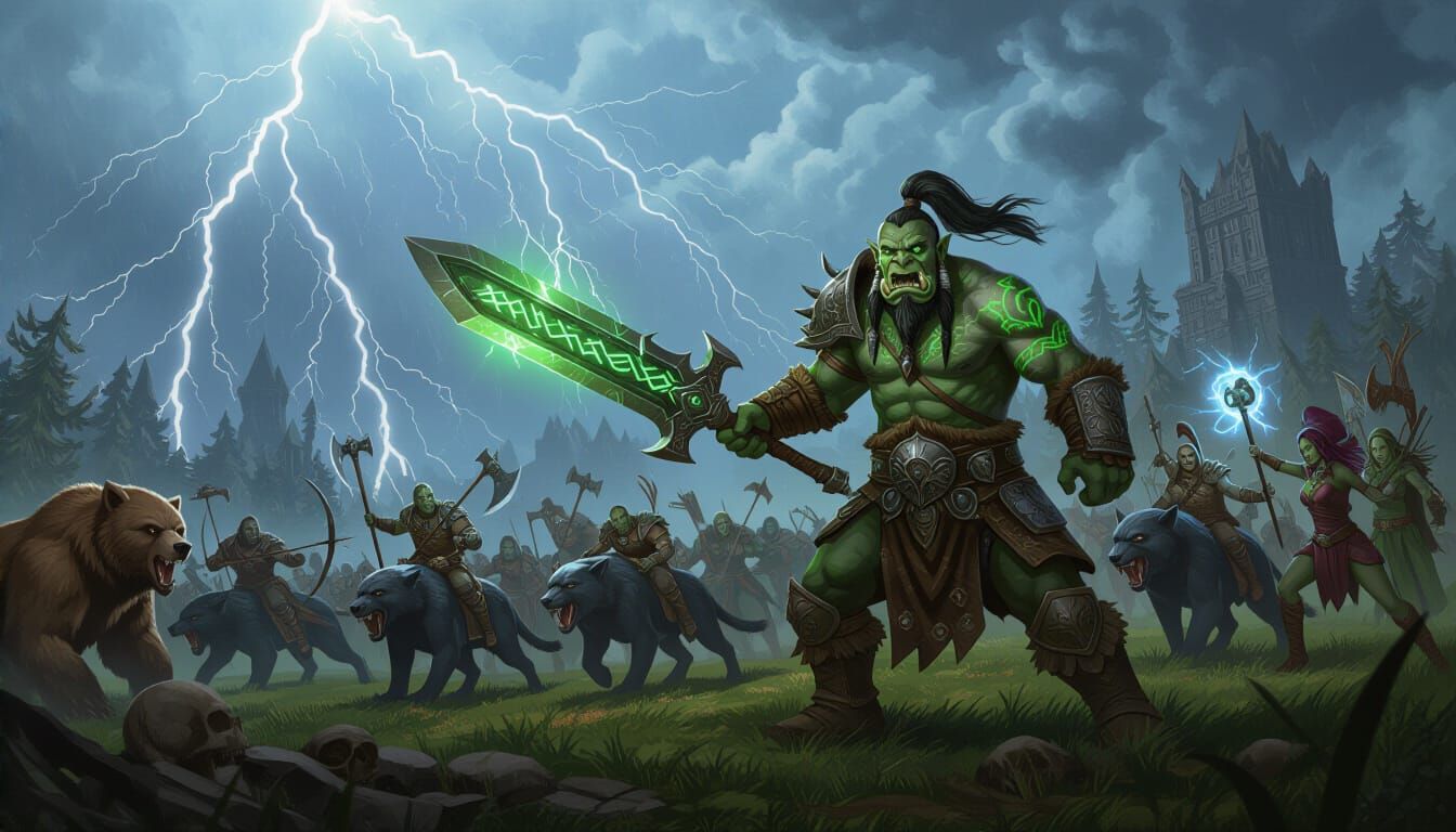 Epic Orc Horde Battles Dark Elves