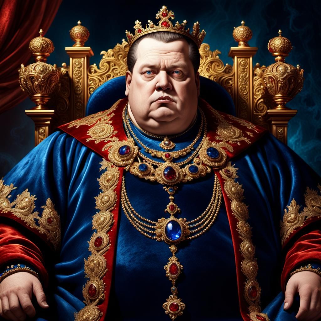 Opulent Baroque Portrait of an Overweight Noble