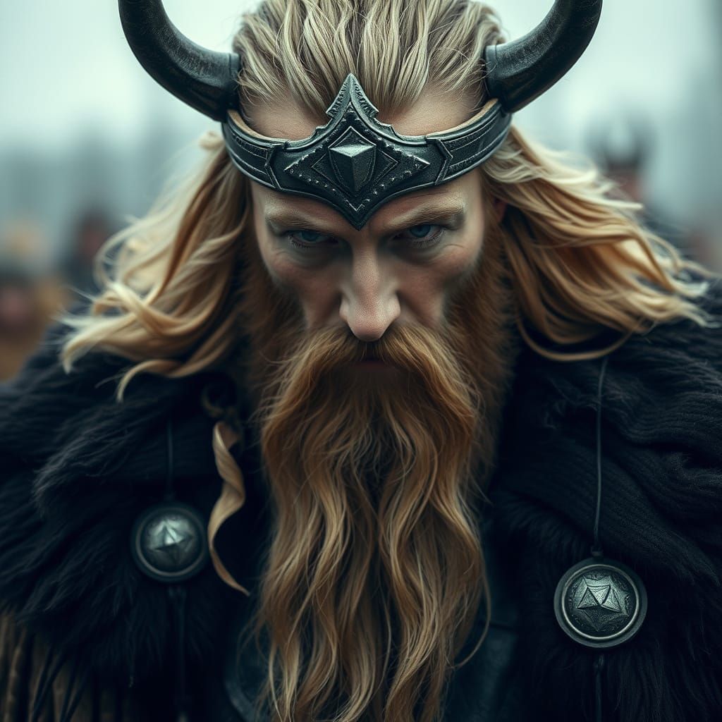 Viking Princess by Firelight: A Cinematic Portrait