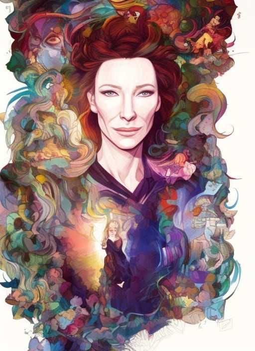 Sinister Portrait in Ghibli Style