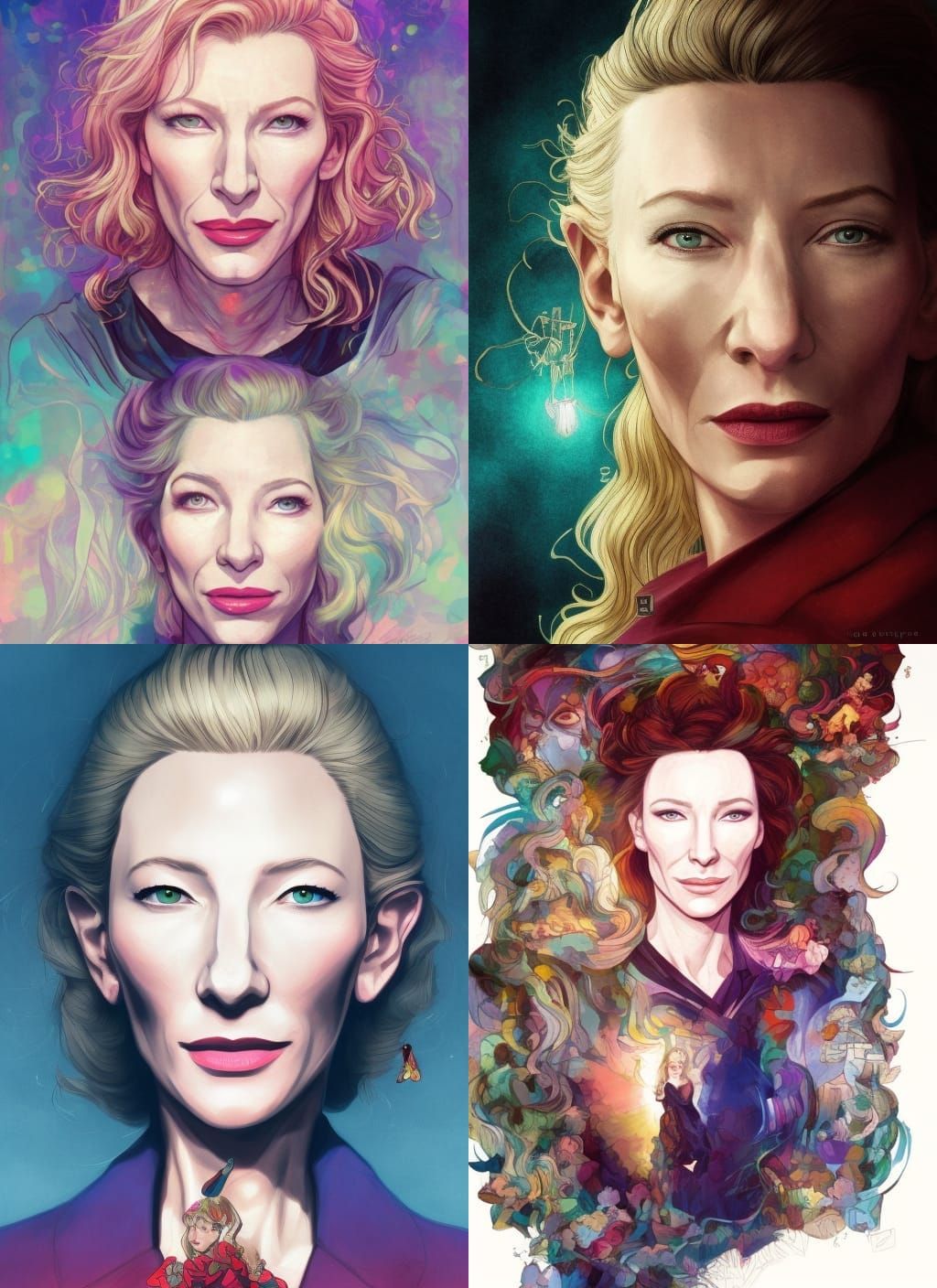 Sinister Portrait in Vibrant Filmic Digital Art Style