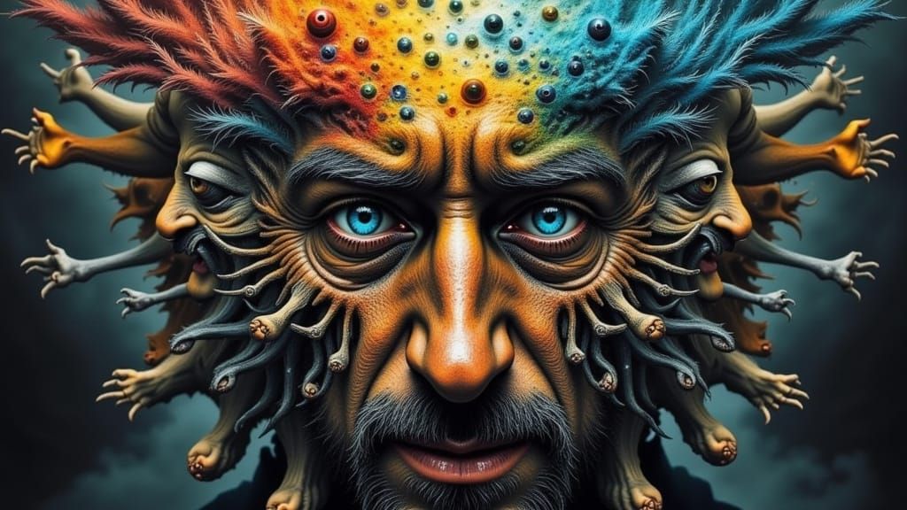 Fractal Faced Man: A Dreamscape Mutation