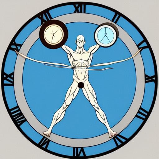 Dr. Manhattan as Vitruvian Man, Studio Ghibli Anime