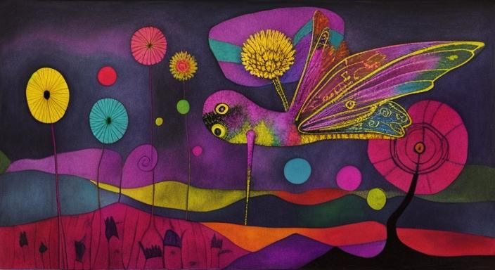 Winged Fairies in Brooding Grayscale Dreamscape