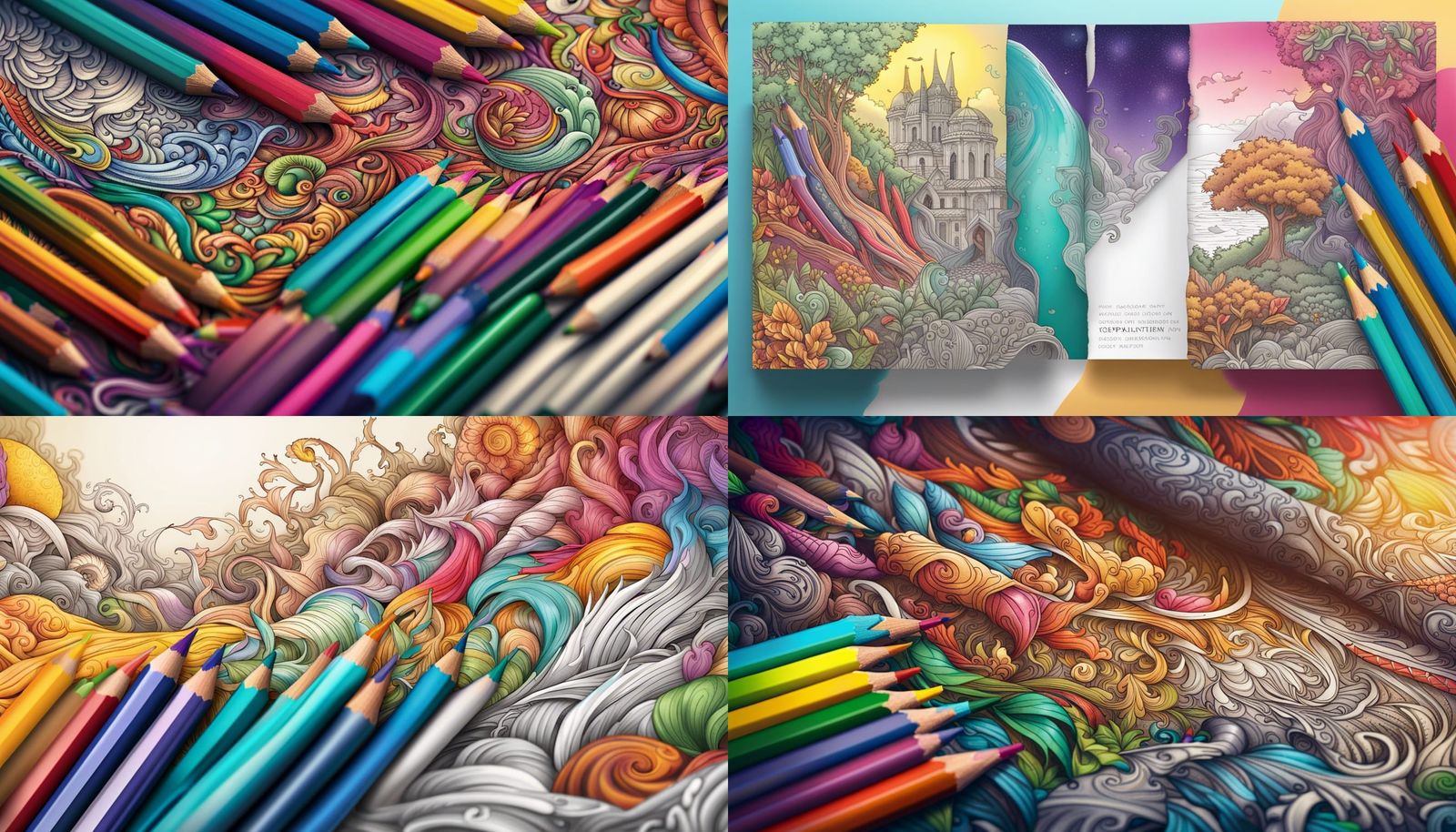 Realistic Coloring Book Banner Image in Detailed Matte Style