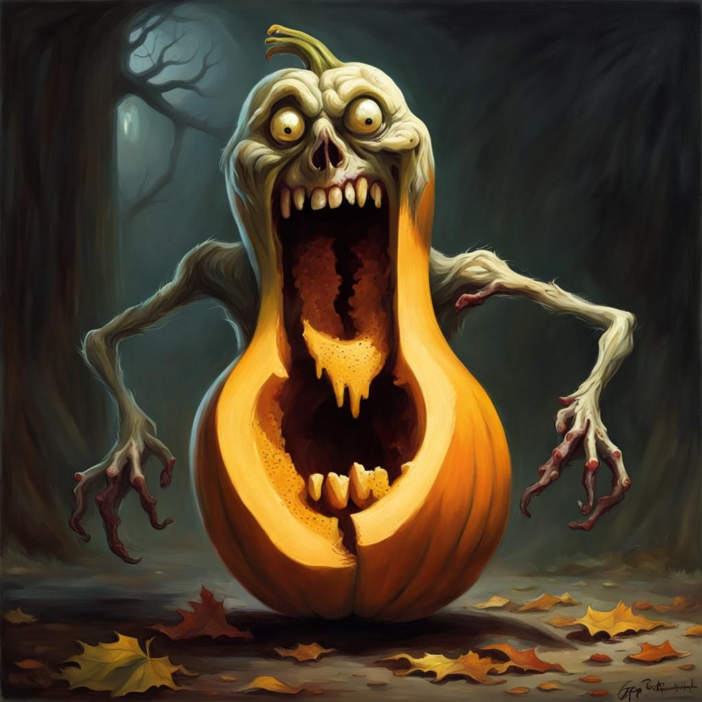 Sinister Zombie Squash Character Art