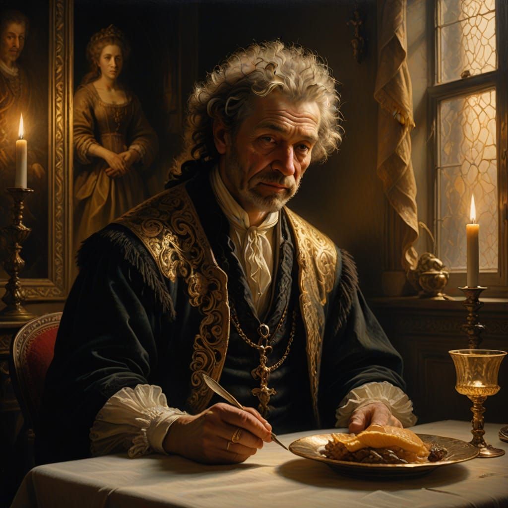 Ethereal Woman Emanation in Baroque Oil Painting