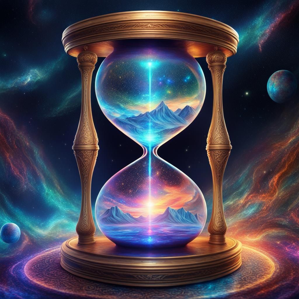 Holographic Cosmic Hourglass in Astral Style