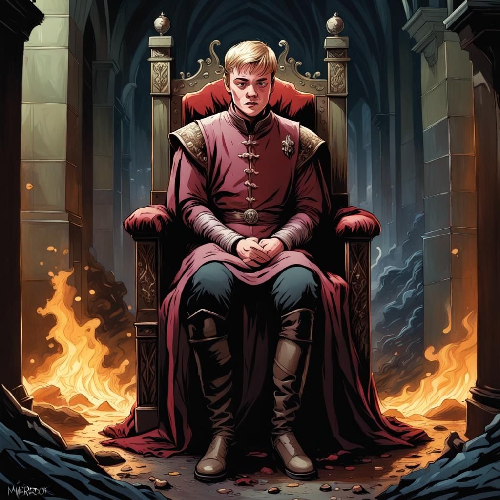 King Joffrey's Poisoning: A Comic Book Art Depiction