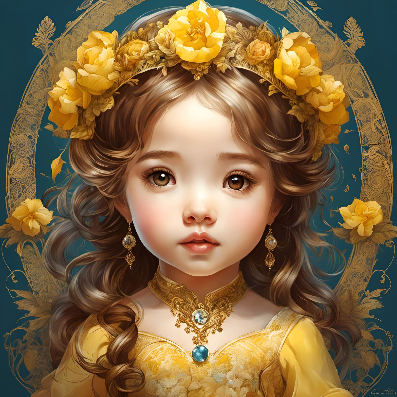 Chibi Princess Belle Portrait by Awwchang