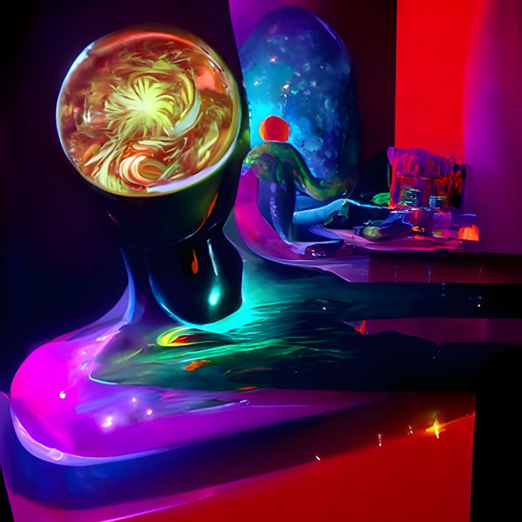 Holographic Astral Cosmic Illustration by Pablo Amaringo