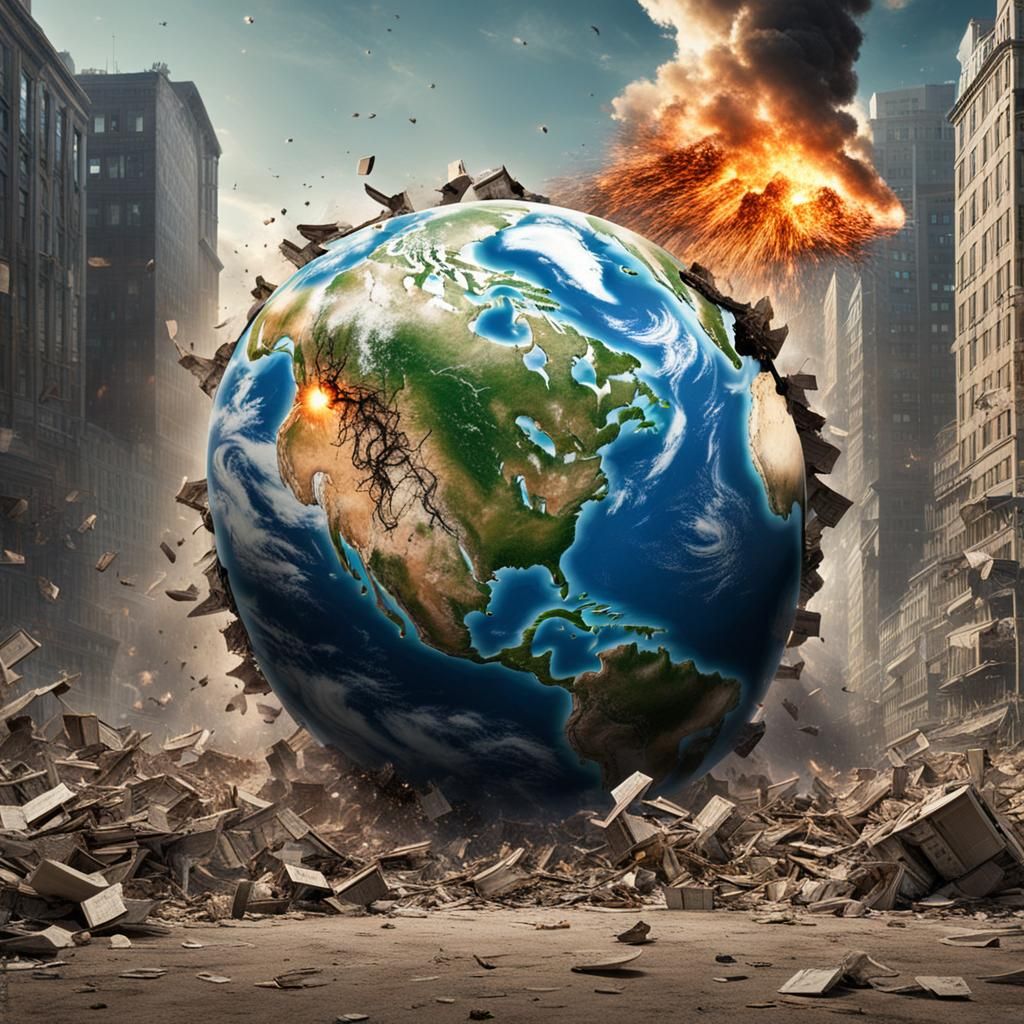 Planet Earth's Fiery Destruction